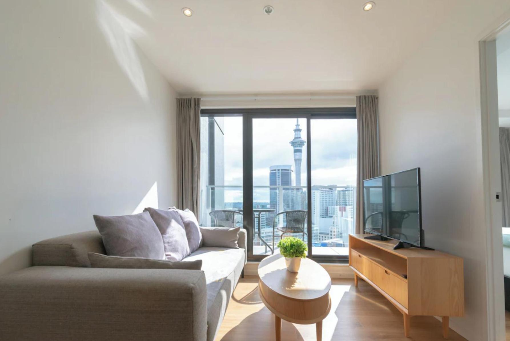Skytower And City View 2 Bedroom Apartment On High Floor Auckland Exterior foto