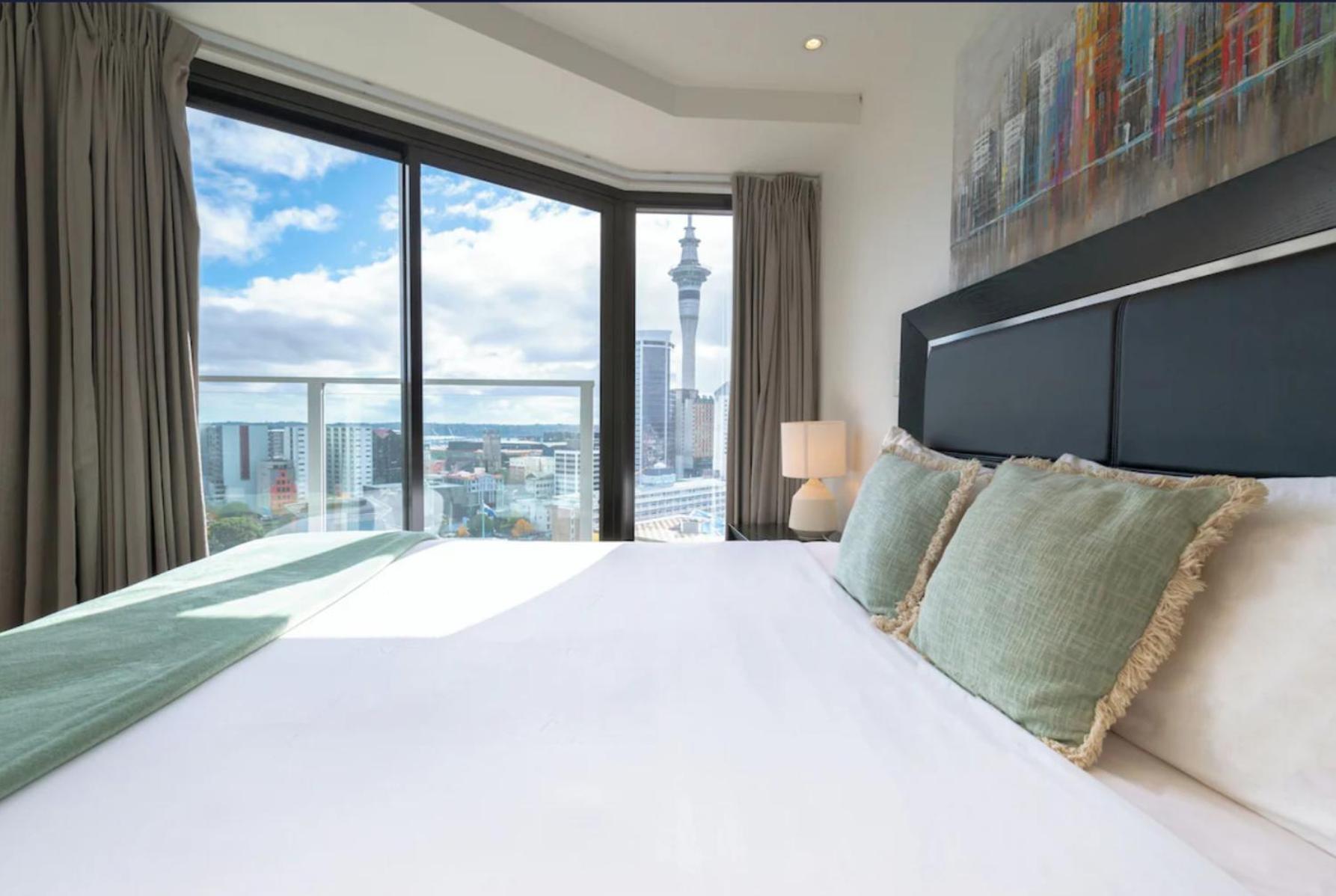 Skytower And City View 2 Bedroom Apartment On High Floor Auckland Exterior foto